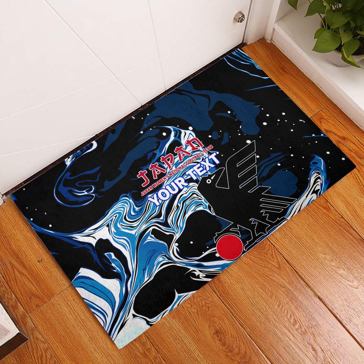 Custom Japan Football Rubber Doormat 2024 Nadeshiko Go Champions - Wonder Print Shop