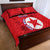 Custom North Korea Football Quilt Bed Set 2024 Go Eastern Azaleas Magnolia Flowers - Wonder Print Shop