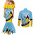 Custom Saint Lucia Cricket Couples Matching Mermaid Dress and Long Sleeve Button Shirt Go Champions - National Color