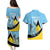 Custom Saint Lucia Cricket Couples Matching Puletasi and Hawaiian Shirt Go Champions - National Color