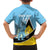 Custom Saint Lucia Cricket Family Matching Off The Shoulder Long Sleeve Dress and Hawaiian Shirt Go Champions - National Color