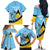 Custom Saint Lucia Cricket Family Matching Off The Shoulder Long Sleeve Dress and Hawaiian Shirt Go Champions - National Color