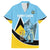 Custom Saint Lucia Cricket Family Matching Off The Shoulder Long Sleeve Dress and Hawaiian Shirt Go Champions - National Color