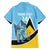 Custom Saint Lucia Cricket Family Matching Off The Shoulder Long Sleeve Dress and Hawaiian Shirt Go Champions - National Color