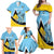 Custom Saint Lucia Cricket Family Matching Off Shoulder Maxi Dress and Hawaiian Shirt Go Champions - National Color - Wonder Print Shop