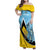 Custom Saint Lucia Cricket Family Matching Off Shoulder Maxi Dress and Hawaiian Shirt Go Champions - National Color - Wonder Print Shop