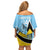 Custom Saint Lucia Cricket Family Matching Off Shoulder Short Dress and Hawaiian Shirt Go Champions - National Color - Wonder Print Shop