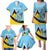 Custom Saint Lucia Cricket Family Matching Puletasi and Hawaiian Shirt Go Champions - National Color