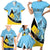 Custom Saint Lucia Cricket Family Matching Short Sleeve Bodycon Dress and Hawaiian Shirt Go Champions - National Color - Wonder Print Shop