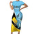 Custom Saint Lucia Cricket Family Matching Short Sleeve Bodycon Dress and Hawaiian Shirt Go Champions - National Color - Wonder Print Shop