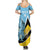 Custom Saint Lucia Cricket Family Matching Summer Maxi Dress and Hawaiian Shirt Go Champions - National Color - Wonder Print Shop