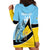 Custom Saint Lucia Cricket Hoodie Dress Go Champions - National Color - Wonder Print Shop