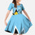 Custom Saint Lucia Cricket Kid Short Sleeve Dress Go Champions - National Color - Wonder Print Shop