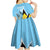 Custom Saint Lucia Cricket Kid Short Sleeve Dress Go Champions - National Color - Wonder Print Shop