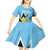 Custom Saint Lucia Cricket Kid Short Sleeve Dress Go Champions - National Color - Wonder Print Shop