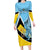 Custom Saint Lucia Cricket Long Sleeve Bodycon Dress Go Champions - National Color - Wonder Print Shop