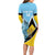 Custom Saint Lucia Cricket Long Sleeve Bodycon Dress Go Champions - National Color - Wonder Print Shop