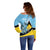 Custom Saint Lucia Cricket Off Shoulder Sweater Go Champions - National Color