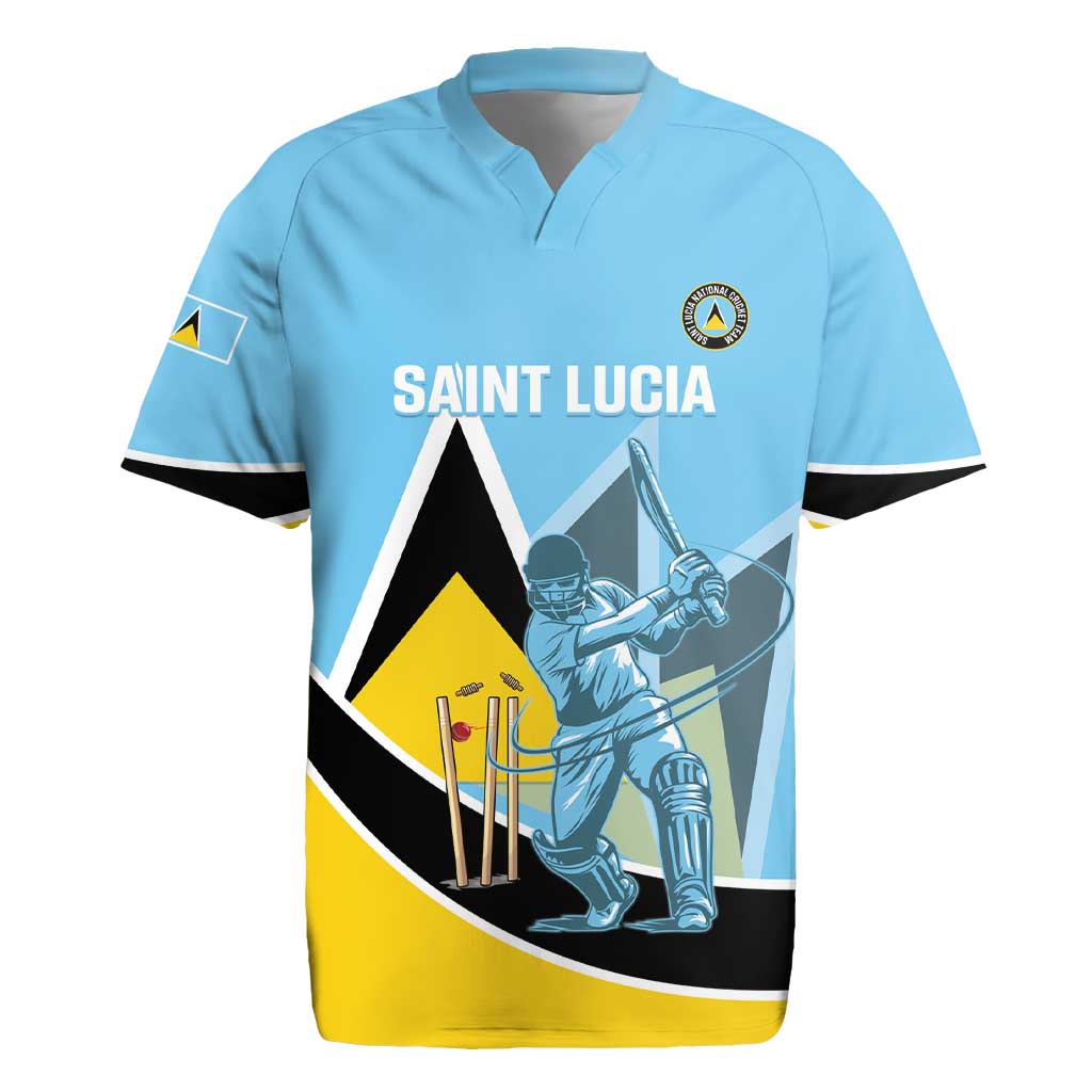 Custom Saint Lucia Cricket Rugby Jersey Go Champions - National Color - Wonder Print Shop