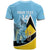 Custom Saint Lucia Cricket T Shirt Go Champions - National Color - Wonder Print Shop