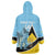 Custom Saint Lucia Cricket Wearable Blanket Hoodie Go Champions - National Color