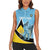 Custom Saint Lucia Cricket Women Sleeveless Polo Shirt Go Champions - National Color - Wonder Print Shop