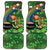 Happy Saint Patrick's Day Car Mats Leprechaun With Irish Harp - Shamrock Pattern - Wonder Print Shop