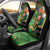 Happy Saint Patrick's Day Car Seat Cover Leprechaun With Irish Harp - Shamrock Pattern - Wonder Print Shop