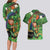 Happy Saint Patrick's Day Couples Matching Long Sleeve Bodycon Dress and Hawaiian Shirt Leprechaun With Irish Harp - Shamrock Pattern