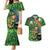 Happy Saint Patrick's Day Couples Matching Mermaid Dress and Hawaiian Shirt Leprechaun With Irish Harp - Shamrock Pattern