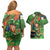 Happy Saint Patrick's Day Couples Matching Off Shoulder Short Dress and Hawaiian Shirt Leprechaun With Irish Harp - Shamrock Pattern