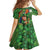 Happy Saint Patrick's Day Family Matching Long Sleeve Bodycon Dress and Hawaiian Shirt Leprechaun With Irish Harp - Shamrock Pattern - Wonder Print Shop