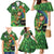 Happy Saint Patrick's Day Family Matching Mermaid Dress and Hawaiian Shirt Leprechaun With Irish Harp - Shamrock Pattern - Wonder Print Shop