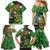 Happy Saint Patrick's Day Family Matching Mermaid Dress and Hawaiian Shirt Leprechaun With Irish Harp - Shamrock Pattern - Wonder Print Shop