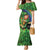 Happy Saint Patrick's Day Family Matching Mermaid Dress and Hawaiian Shirt Leprechaun With Irish Harp - Shamrock Pattern - Wonder Print Shop