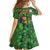 Happy Saint Patrick's Day Family Matching Off Shoulder Maxi Dress and Hawaiian Shirt Leprechaun With Irish Harp - Shamrock Pattern - Wonder Print Shop