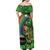 Happy Saint Patrick's Day Family Matching Off Shoulder Maxi Dress and Hawaiian Shirt Leprechaun With Irish Harp - Shamrock Pattern - Wonder Print Shop