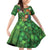 Happy Saint Patrick's Day Family Matching Off Shoulder Short Dress and Hawaiian Shirt Leprechaun With Irish Harp - Shamrock Pattern - Wonder Print Shop