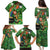 Happy Saint Patrick's Day Family Matching Puletasi and Hawaiian Shirt Leprechaun With Irish Harp - Shamrock Pattern