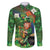 Happy Saint Patrick's Day Family Matching Puletasi and Hawaiian Shirt Leprechaun With Irish Harp - Shamrock Pattern