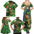 Happy Saint Patrick's Day Family Matching Summer Maxi Dress and Hawaiian Shirt Leprechaun With Irish Harp - Shamrock Pattern - Wonder Print Shop