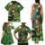 Happy Saint Patrick's Day Family Matching Tank Maxi Dress and Hawaiian Shirt Leprechaun With Irish Harp - Shamrock Pattern - Wonder Print Shop