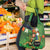 Happy Saint Patrick's Day Grocery Bag Leprechaun With Irish Harp - Shamrock Pattern