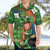 Happy Saint Patrick's Day Hawaiian Shirt Leprechaun With Irish Harp - Shamrock Pattern - Wonder Print Shop