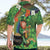 Happy Saint Patrick's Day Hawaiian Shirt Leprechaun With Irish Harp - Shamrock Pattern - Wonder Print Shop