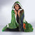 Happy Saint Patrick's Day Hooded Blanket Leprechaun With Irish Harp - Shamrock Pattern - Wonder Print Shop