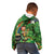 Happy Saint Patrick's Day Kid Hoodie Leprechaun With Irish Harp - Shamrock Pattern - Wonder Print Shop