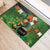 Happy Saint Patrick's Day Rubber Doormat Leprechaun With Irish Harp - Shamrock Pattern - Wonder Print Shop