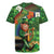 Happy Saint Patrick's Day Rugby Jersey Leprechaun With Irish Harp - Shamrock Pattern - Wonder Print Shop