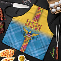 US Virgin Islands Apron Madras Pattern Gradient Style - Wonder Print Shop